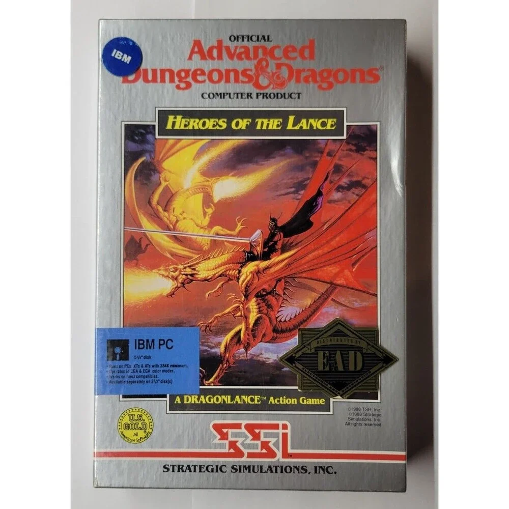 Advanced Dungeons & Dragons Heroes of the Lance (IBM PC 5 1/4